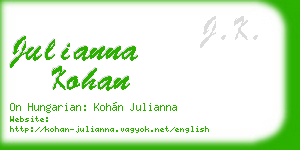 julianna kohan business card